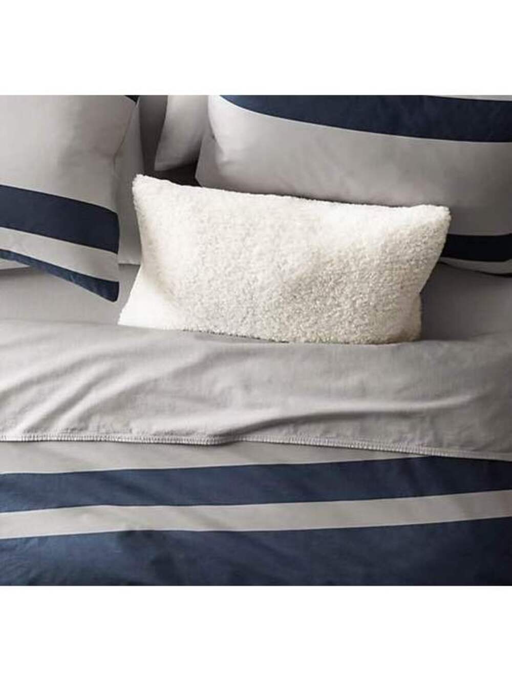 (1) New with Tags 14”x24” RH TEEN Plush Faux Shearling Ivory Lumbar Pillow Cover